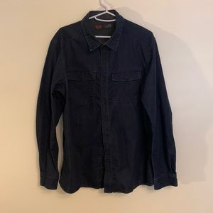Mountain hardware denim button down shirt